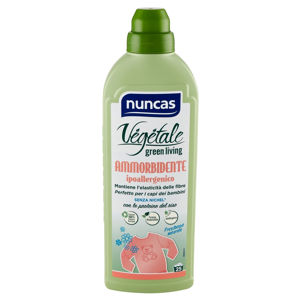 nuncas Vegetale Ammorbidente ipoallergenico Freschezza naturale 750 ml